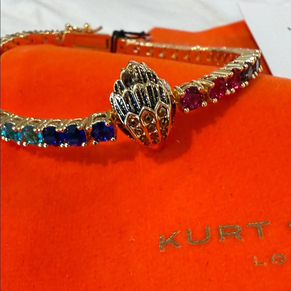 Kurt Geiger Gold Bracelet Crystal Signature Eagle